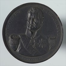 M.C. de Vries jr., Medal on the defense of the Citadel of Antwerp, penning footage iron, bust of Chassé forward, omschrift DAV