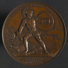 D. van der Kellen sr., Medal in memory of the defense of the Citadel of Antwerp, penny footage copper, Antique warrior