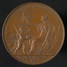 D. van der Kellen, Medal on the 50th anniversary of the Society for Nut of General, medallion medals bronze, symbolic female