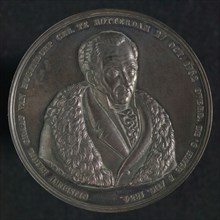 David van der Kellen sr., Medal on the death of Gijsbert Karel Graaf van Hogendorp (1762-1834), death certificate penning