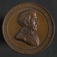 J.P. Schouberg, Medal at Van Vredenburch, medallion bronze bronze med. 5.3, bust of Jhr. Mr. J.W. van Vredenburch, Delft 1782