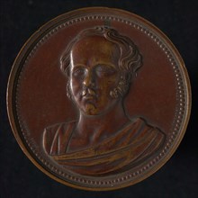 Charles Wiener, Medal on the death of Van Dam van Isselt, death certificate penny footage bronze, Overlooking bust of E.W. van