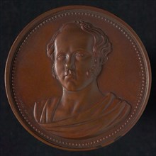 Charles Wiener, Medal on the death of Van Dam Van Isselt, death certificate penning footage bronze, Emotional bust of E.W. van
