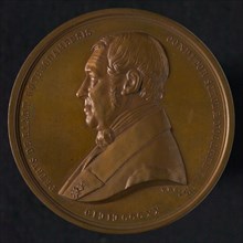 's Rijks Munt, Medal in honor of Peter de Raadt at the 35th anniversary of the Kostschool Noorthey in Voorschoten, penny footage