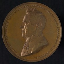 design: David van der Kellen, Medal in honor of Mr. J.. Baron van der Heim van Duijvendijke, penning footage bronze, struck
