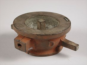 Dirck Messchaert I of Dirck Messchaert II, Four-piece bronze mold for top of pot or jug with initials D.M, mold casting tool