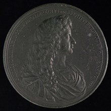 Jan Rottiers, Medal on the reinforcement of the locks of Ostend by the Count of Monterey, medallions of lead metal, bust
