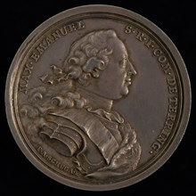 F.A. Schega, Medal on Maximilian Emanuel Count of Terring, Lord of Gronsfeld, penning footage silver, bust Maximilian Emanuel