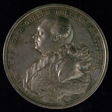 design: D. Loos, Medal on the capitulation of Amsterdam, penning footage silver, Bust of Frederik Willem II left omschrift: FR