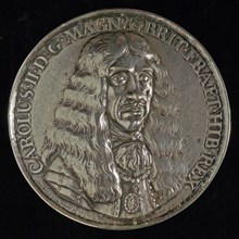 P. van Abeele, Medal on the departure of King Charles II of England on June 2, 1660 from Scheveningen, penning footage silver
