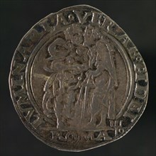 Medal on Pope Julius II, pope medal penning footage silver, bust Pope Julius II to the right, IVLIVS. II. PONTIFEX. MAXIMVS