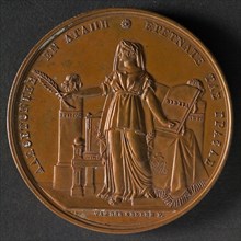 David van der Kellen, Medal on the 200th anniversary of the Seminar of Remonstrants in Amsterdam, medallion bronze bronze medal