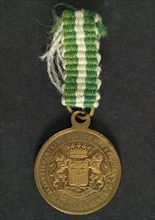 A. Fisch, Wear medal Liedertafel Rotte's Male Choir, wear medal token identification carrier copper textile, Medal to green