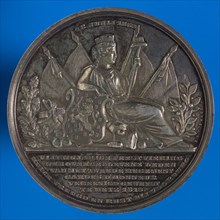 S. de Vries, Medal on the celebration of 50 years of independence in Voorburg, by the remaining members of the 2nd regiment