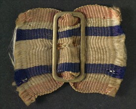 Carry belt with buckle from 1863 (50 years of independence), ribbon ribbon metal textile, half century 50 years celebration