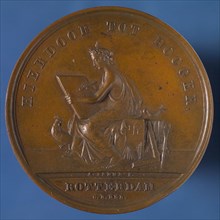 stamp cutter: A. Bemme, Price medal of the Teekengenootschap HEREDOOR TOT HOOGER, awarded to J. Kramer, price medal medal bronze