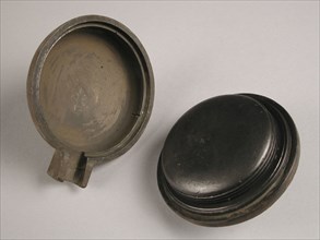 Andreas van Duyveland, Two-piece bronze mold for screw cap of barley pot, mold casting tool tools kit metal bronze h 6,5