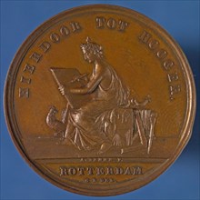stamp cutter: A. Bemme, Price medal of the Teekengenootschap HIERDOOR TOT HOOGER, price medal medal bronze medal 3,5, Image Muse