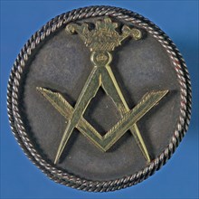 Masonic medal, medallion medal silver gold, gilded Partly gilt medal, no freemasonry