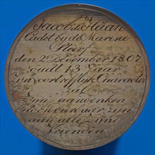 Medal on the death of Jacob de Haan, cadet with the Dutch Navy, died at the age of 13 in 1806, death certificate medal silver
