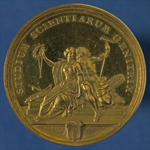 Johann Heinrich Schepp, Conduct of the Studium Scientiarum Genitrix in Rotterdam, medallion medal gold, engraved