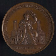 Antoine Fisch, Medal of the Society for the Promotion of Factory and Handicraft Industry in Rotterdam, medallion bronze