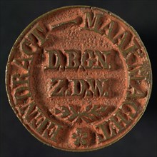 Medal on the control of cholera, penning footage copper, on deepened field text, ANNO 1832 underneath two crossed twigs