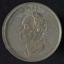 P. Mansvelt en Zoon, Medal for the 50th anniversary of the Battle of Waterloo, penny visual material tin, F: portrait of King