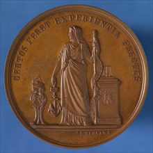J.P. Menger, Medal at the Centenary of the Bataafsch Society for Experimental Philosophy, penning footage bronze, standing