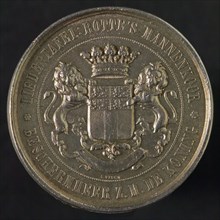 A. Fisch, Price medal Rotte's Male choir singing competition 1870, price medal penning footage silver, The crowned coat of arms