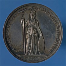 Van der Kellen, Price medal Academy of Fine Arts and Technical Sciences in Rotterdam, price medal medal silver, Minerva standing