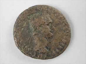 Ash, from Emperor Domitian, 90-91, axis currency money exchange resource discovery bronze, minted Roman coin axis minted
