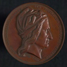 Leopold Wiener, Medal at the seventh Dutch Literary Congress in Bruges, medallion medal bronze, to the right accustomed bust