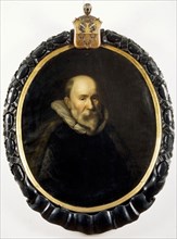 Pieter van der Werff, Portrait of Willem Jansz. Van Loon (1537-1618), portrait painting visual material linen oil painting, Oval