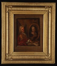 Dionys van Nijmegen?, Portrait of Dionys van Nijmegen and Sara Stiermans, portrait painting material wood linen oil paints 31,5