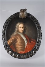 Hendrik van Limborch, Oval Portrait of Aegidius Groeninx (1703-1737), ruler of the VOC between 1733 and 1737, portrait painting