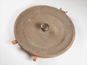 Dirck Messchaert II, Two-piece mold for plate with initials, mold casting tool tools equipment base metal bronze, and year 1737