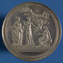 Medal, issued by Maatschappij tot reddening drownings in Rotterdam, 1809, presented to Wouter Hoogendam, 1827, screw medal