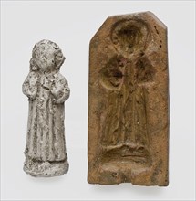 Pottery mold for smoking pipes sculpture Christ child and latex casting, mold tools equipment earth discovery ceramics