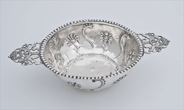 Silversmith: Andreas Cornelis Muller (1728 - 1818), Silver dish, pop bowl bowl tableware holder silver, Silver pop bowl