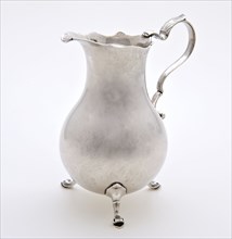 Silversmith: Douwe Eysma, Silver milk jug, milk jug serve tableware container silver, serving dairy