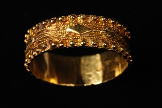 Willem van Aken, Golden ring, ring ornament clothing accessory clothing gold h 0.7 dm 2.2