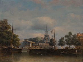Frans Breuhaus de Groot, Ooster Oudehoofdpoort, view from the Wijnhaven (Punt) in the direction of the Oude Haven