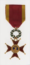 Order of Saint Gregory the Great, Grand Cross, award identification carrier information form metal enamel textile, w 4,0 Red