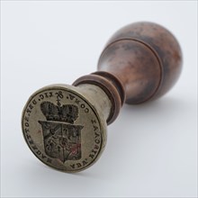 Stamp for the lawyer-tax of the department of Rotterdam, seal stamp stamp equipment copper wood, (penning) bas emboss Seal stamp