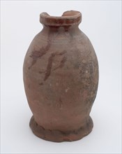 Pottery pot on stand, baluster shape, was used in the sugar industry, sugar pot pot holder soil find ceramic earthenware glaze