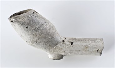 Hendrick Jansz., White clay pipe, marked, with smooth handle, clay pipe smoking equipment smoke floor earthenware ceramics