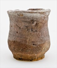 Pottery belly model ointment jar, red shard, internally sparingly glazed, ointment jar pot holder soil find ceramic earthenware