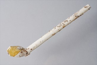 Hendrick Jansz., Clay pipe, unnoticed, from the waste from Rotterdam pipe making, clay pipe smoking equipment smoke floor
