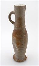 Stoneware jug, Jacobokan, wide bandoor, on pinch, Jug or jacobakan jug crockery holder soil find ceramic stoneware, hand-turned